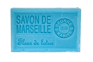 Savon de Marseille fleur de lotus 125 g, enrichi au beurre de karité bio