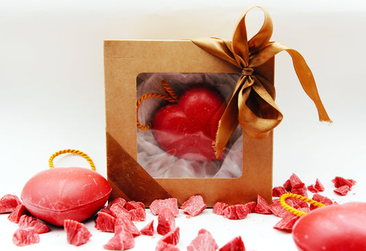 Raspberry Red Heart Soap 100gr