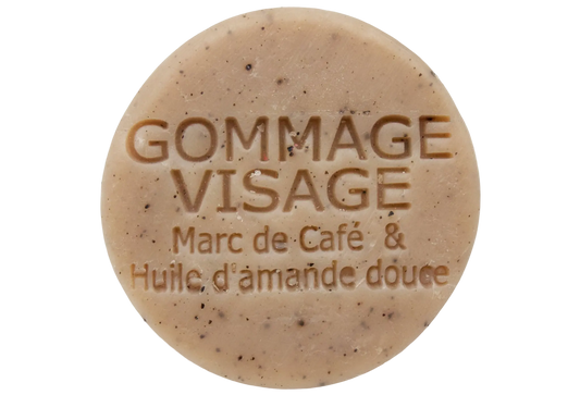 Savon Gommage Facial au Marc de Café 70gr - Exfoliation - Nettoie en Profondeur  - Fraîcheur