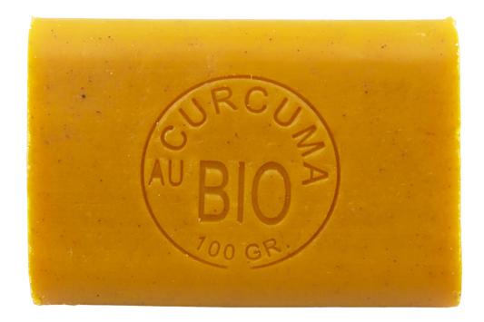 Savon Solide au Curcuma BIO 100gr - Purifie - Régénère - Unifie le teint - Savon Artisanal - Whouaa Cosmetic