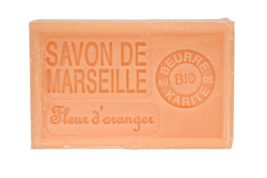 Savon de Marseille fleur d’oranger 125 g, enrichi au beurre de karité bio